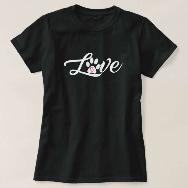 Dog Love Paw T-Shirt (Design Front)