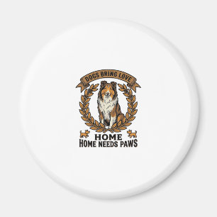 Dog Love Shirt Vintage Engraving Laurel Design_1 Magnet