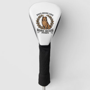 Dog Love Shirt Vintage Engraving Laurel Design (2) Golf Head Cover