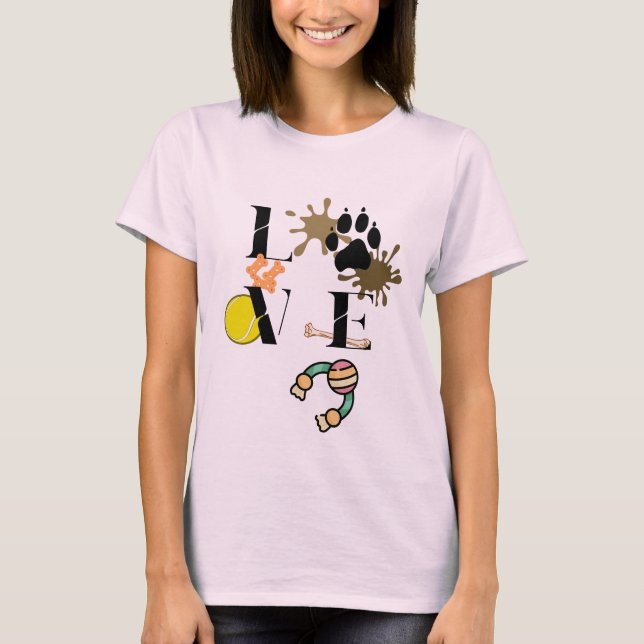 "Dog Love" Women's  T-Shirt (Front)