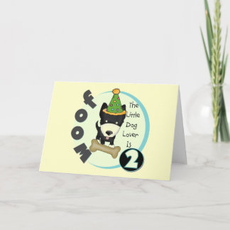 Dog Lover 2nd Birthday Tshirts and Gifts Card
