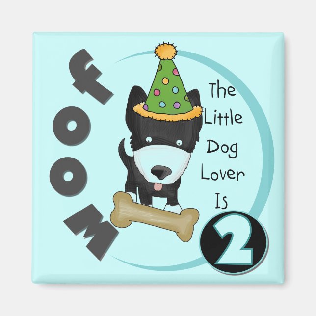 Dog Lover 2nd Birthday Tshirts and Gifts Magnet (Front)