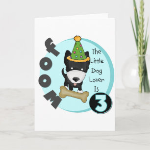 Dog Lover 3rd Birthday T-shirts and Gifts Card