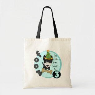 Dog Lover 3rd Birthday T-shirts and Gifts Tote Bag