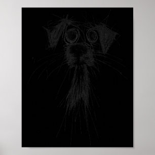 Dog Lover Abstract Scribble Art Cute Puppy Puppy Poster