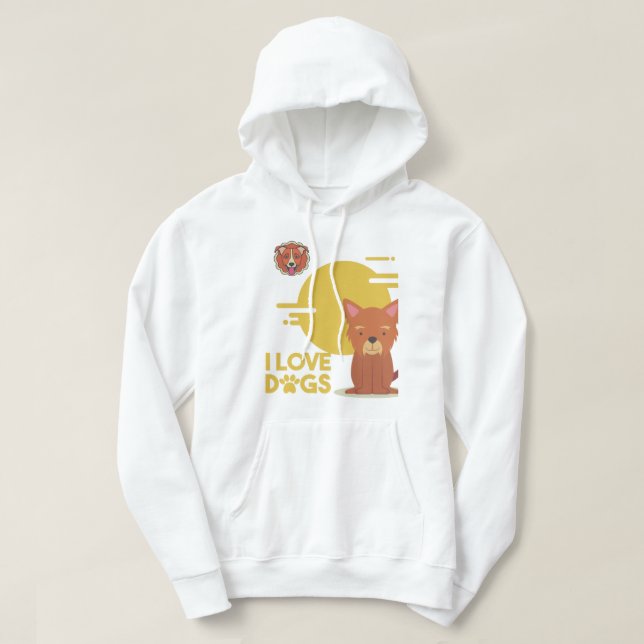 Dog Lover Art Cute Design Hoodie (Design Front)