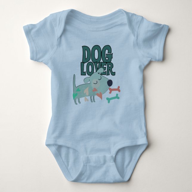 Dog Lover Baby Bodysuit (Front)