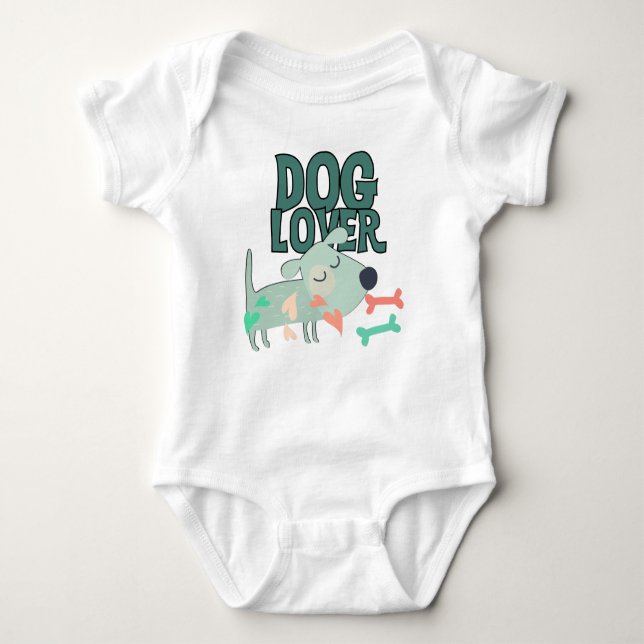 Dog Lover Baby Bodysuit (Front)
