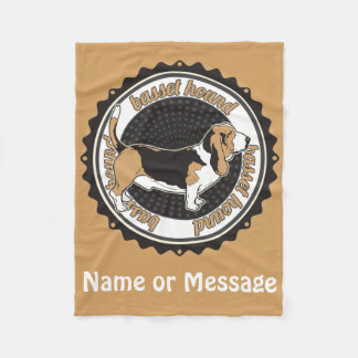 Dog Lover Basset Hound Blanket Custom Name