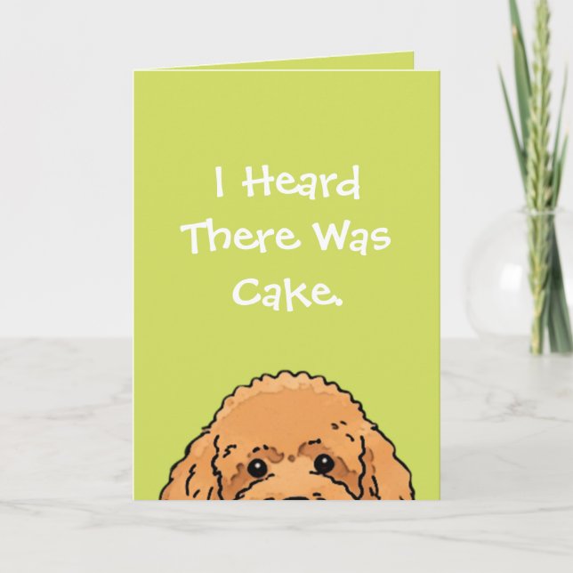Dog Lover Birthday Card | Cute Poodle design  (Front)