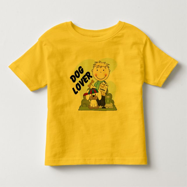 Dog Lover Blonde Boy T shirts and Gifts (Front)