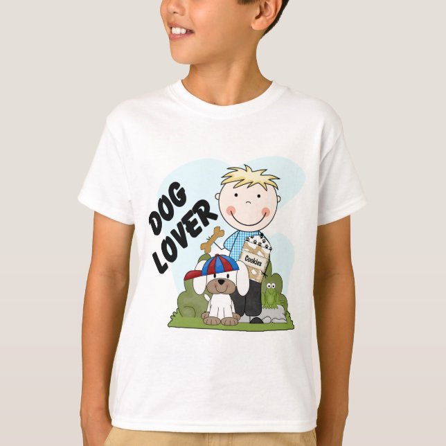 Dog Lover Blonde Boy T shirts and Gifts (Front)