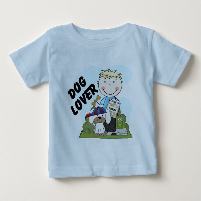 Dog Lover Blonde Boy T shirts and Gifts (Front)