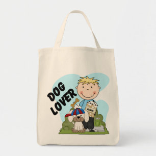 Dog Lover Blonde Boy T shirts and Gifts Tote Bag