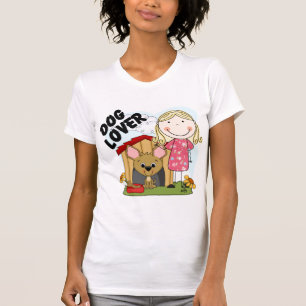 Dog Lover Blonde Girl T-shirts and Gifts