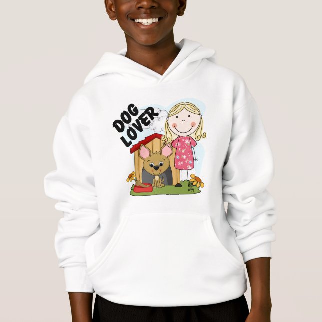 Dog Lover Blonde Girl T-shirts and Gifts (Front)