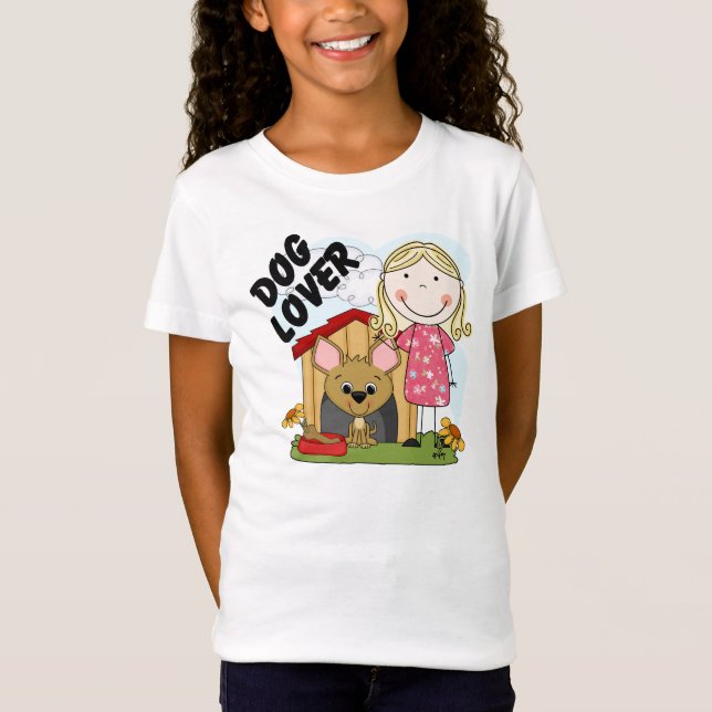 Dog Lover Blonde Girl T-shirts and Gifts (Front)