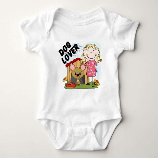 Dog Lover Blonde Girl T-shirts and Gifts (Front)