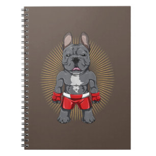 Dog Lover Brave French Bulldog Fighter Notebook