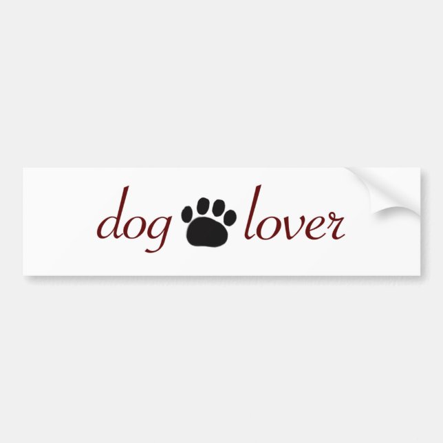 Dog Lover Bumper Sticker (Front)