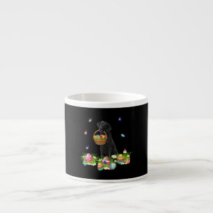 Dog Lover Bunny Black Labrador Dog & Easter Eggs Espresso Cup