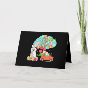 Dog Lover   Bunny Maltese In Easter Day Holiday Card