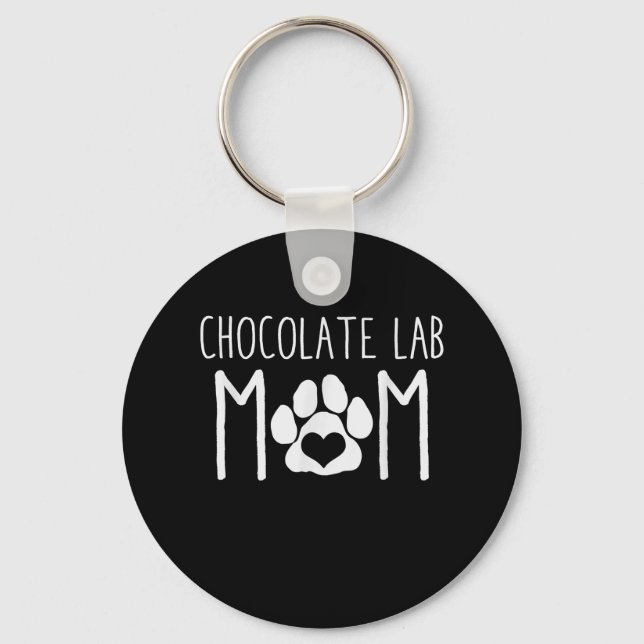 Dog Lover | Chocolate Lab Mum Key Ring (Front)