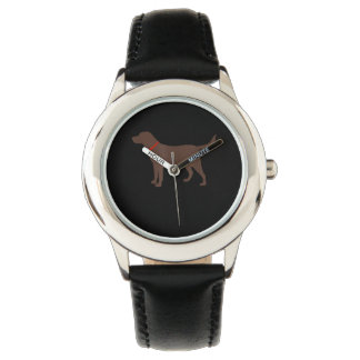 Dog Lover | Chocolate Labrador Dog Silhouette Watch