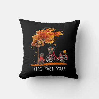 Dog Lover | Chocolate Labrador It's Fall Y'all Cushion
