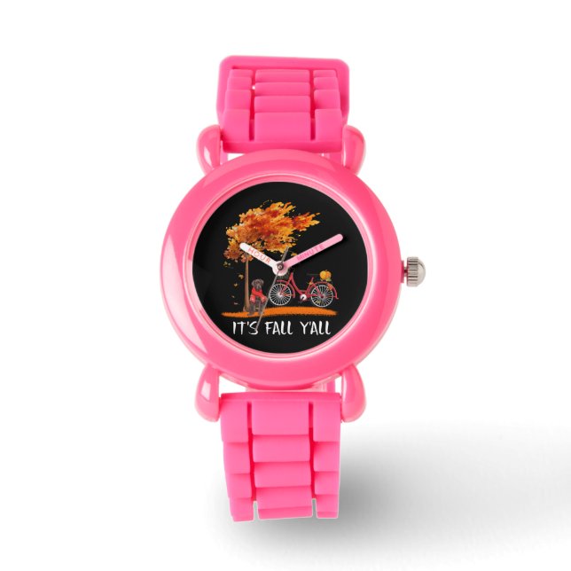Dog Lover | Chocolate Labrador It's Fall Y'all Watch (Front)