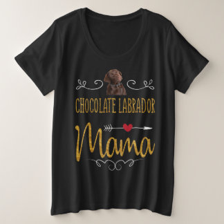 Dog Lover | Chocolate Labrador Mama Plus Size T-Shirt