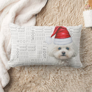 Dog Lover Christmas Coton de Tulear Holiday Lumbar Cushion