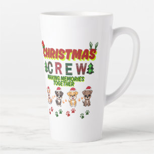 Dog Lover Christmas Family-Christmas crew dogs  Latte Mug