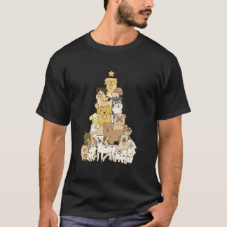 Dog Lover Christmas Tree Merry Dogmas Cute Puppy X T-Shirt