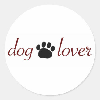 Dog Lover Classic Round Sticker