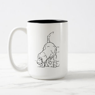Dog Lover Coffee Mug, Beagle Illustration Two-Tone Coffee Mug