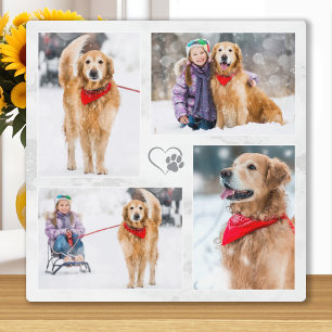Dog Lover Custom Modern Pet Photo Collage Plaque