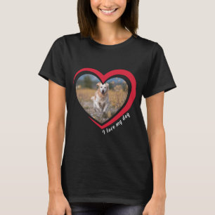 Dog Lover Custom Photo and Name Personalised  T-Shirt