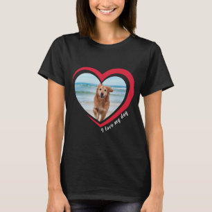 Dog Lover Custom Photo and Name Personalised  T-Shirt