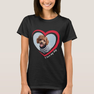 Dog Lover Custom Photo and Name Personalised T-Shirt
