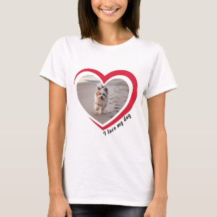 Dog Lover Custom Photo and Name Personalized  T-Shirt