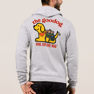 Dog Lover Cute Hiking Pup Zip Hoodie