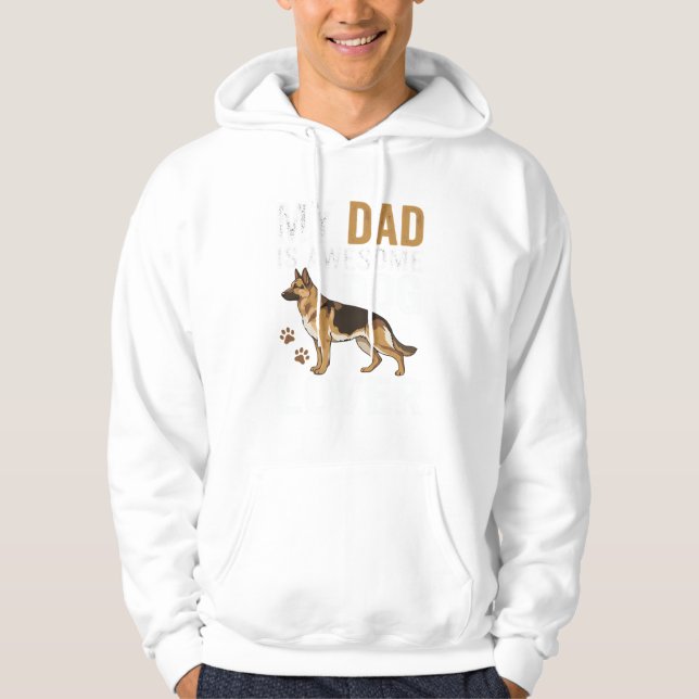 Dog Lover Dad Is Awesome Hoodie (Front)