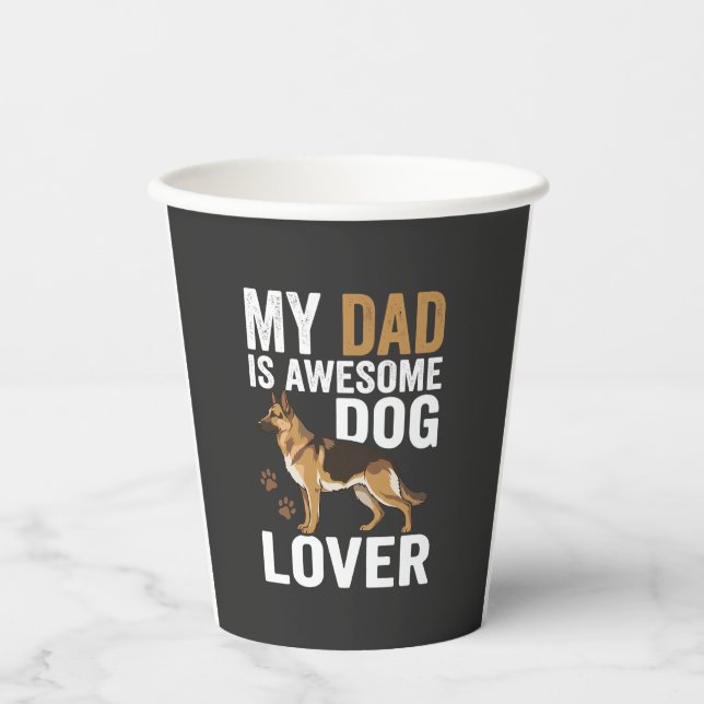 Dog Lover Dad Is Awesome Paper Cups (Front)