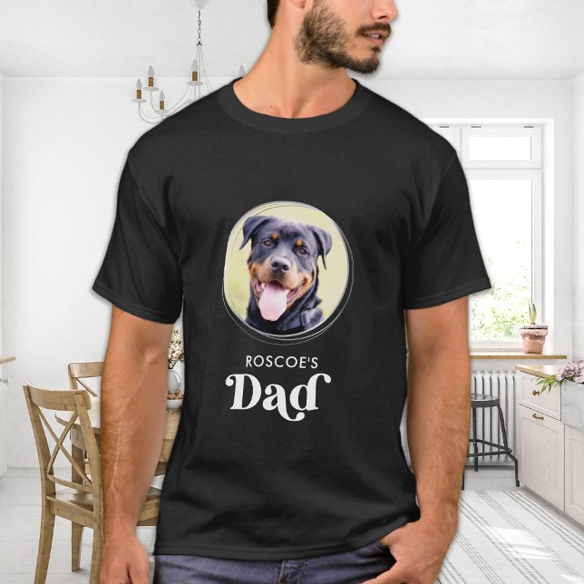 Dog Lover DAD Personalised Cute Puppy Pet Photo T-Shirt (Creator Uploaded)