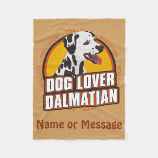 Dog Lover Dalmatian Blanket Customise Name