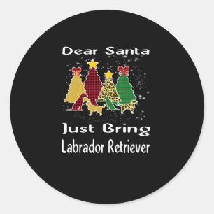 Dog Lover Dear Santa Just Bring Labrador Retriever Classic Round Sticker
