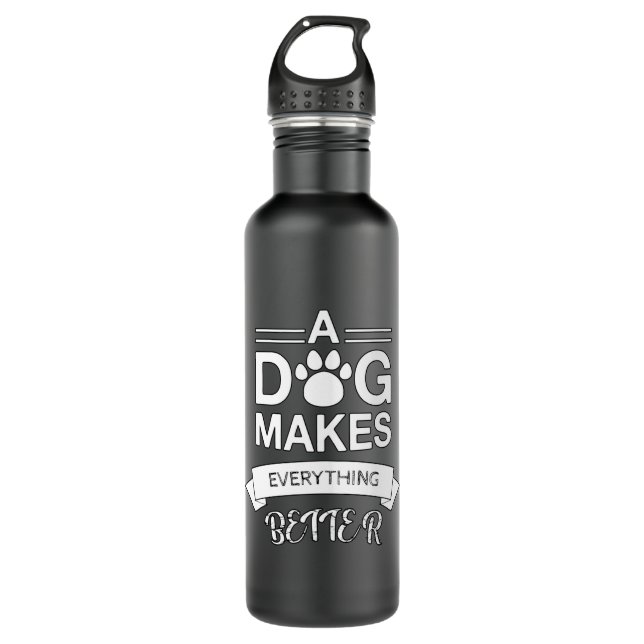 Dog Lover Dogs Animal Cute Cool Funny Gift Idea 710 Ml Water Bottle (Front)