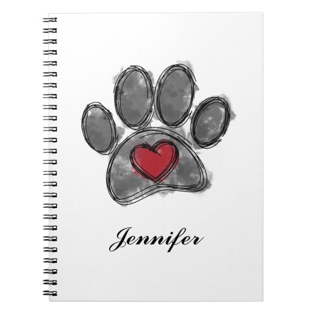 Dog Lover Drawing Watercolor Notebook (Front)
