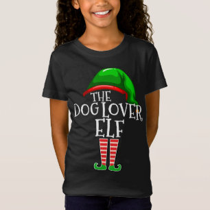 Dog Lover Elf Matching Family Christmas Mum Dad T-Shirt